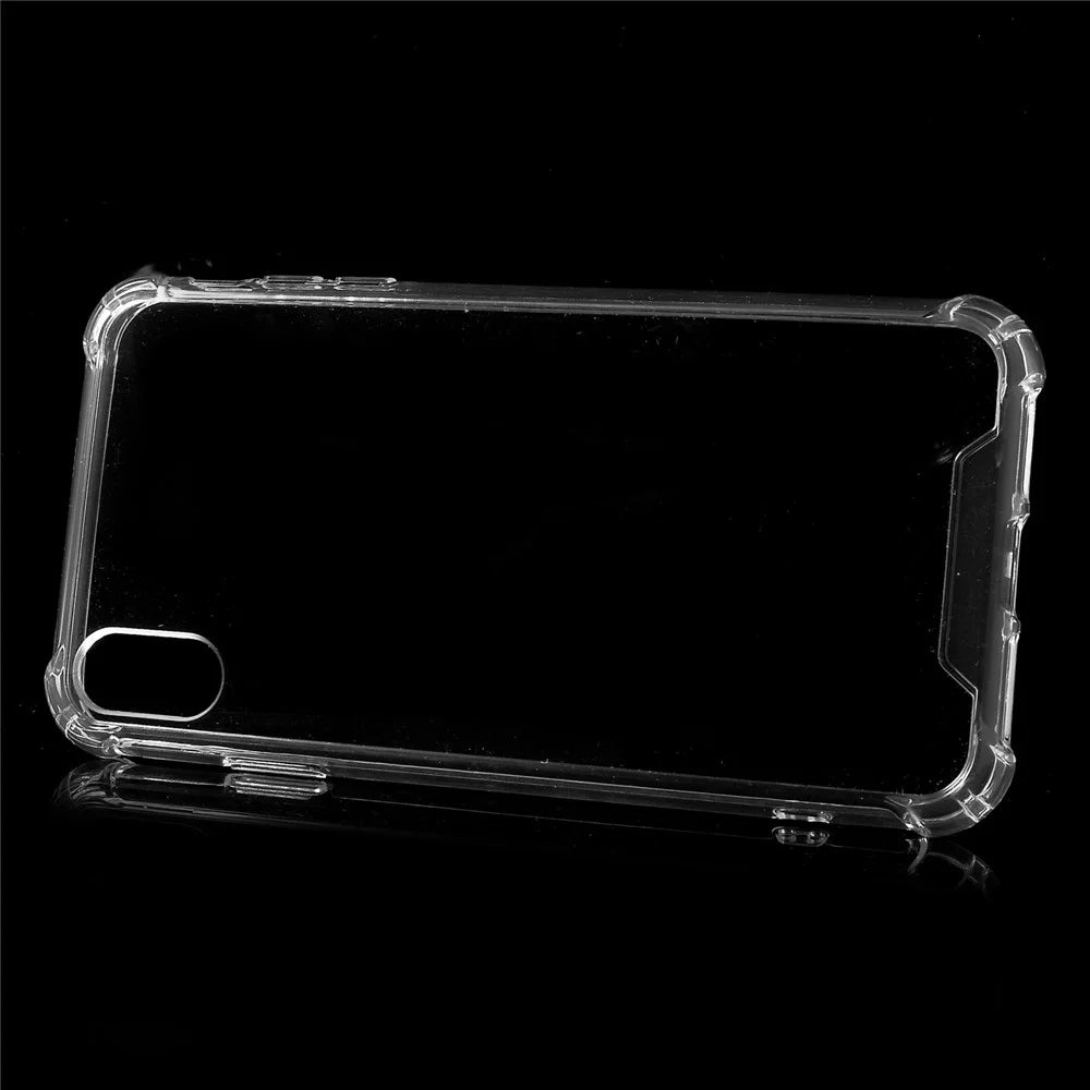 For iPhone XR 6.1 inch Clear Solid Acrylic Back + TPU Frame Scratch Resistant Shock Absorbing Hybrid Case Cover - Transparent - 2