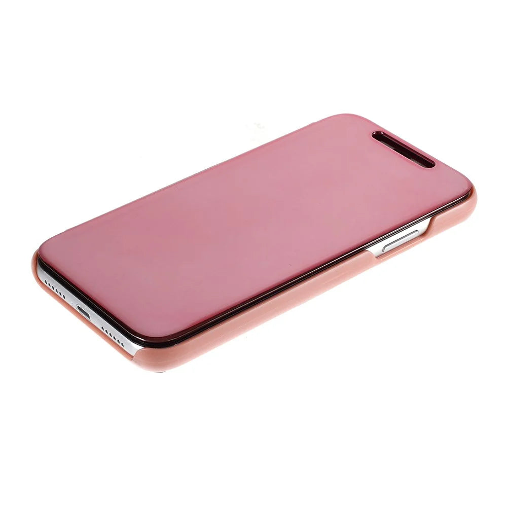 For iPhone XR Flip Leather Cover with Stand Full Body Protective Phone Case - Rose Gold - 2