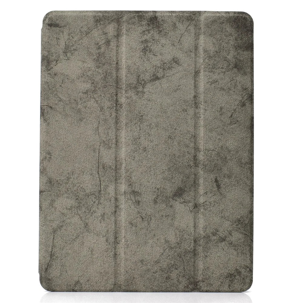 Tri-fold Leather Stand Cover for iPad Air / Air 2 / iPad 9.7-inch (2018) / iPad 9.7-inch (2017) - Grey - 2