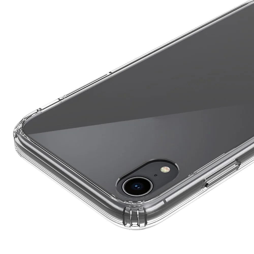 100PCS/Lot Drop-resistant Clear Acrylic + TPU Hybrid Case for iPhone XR 6.1 inch - Transparent - 6