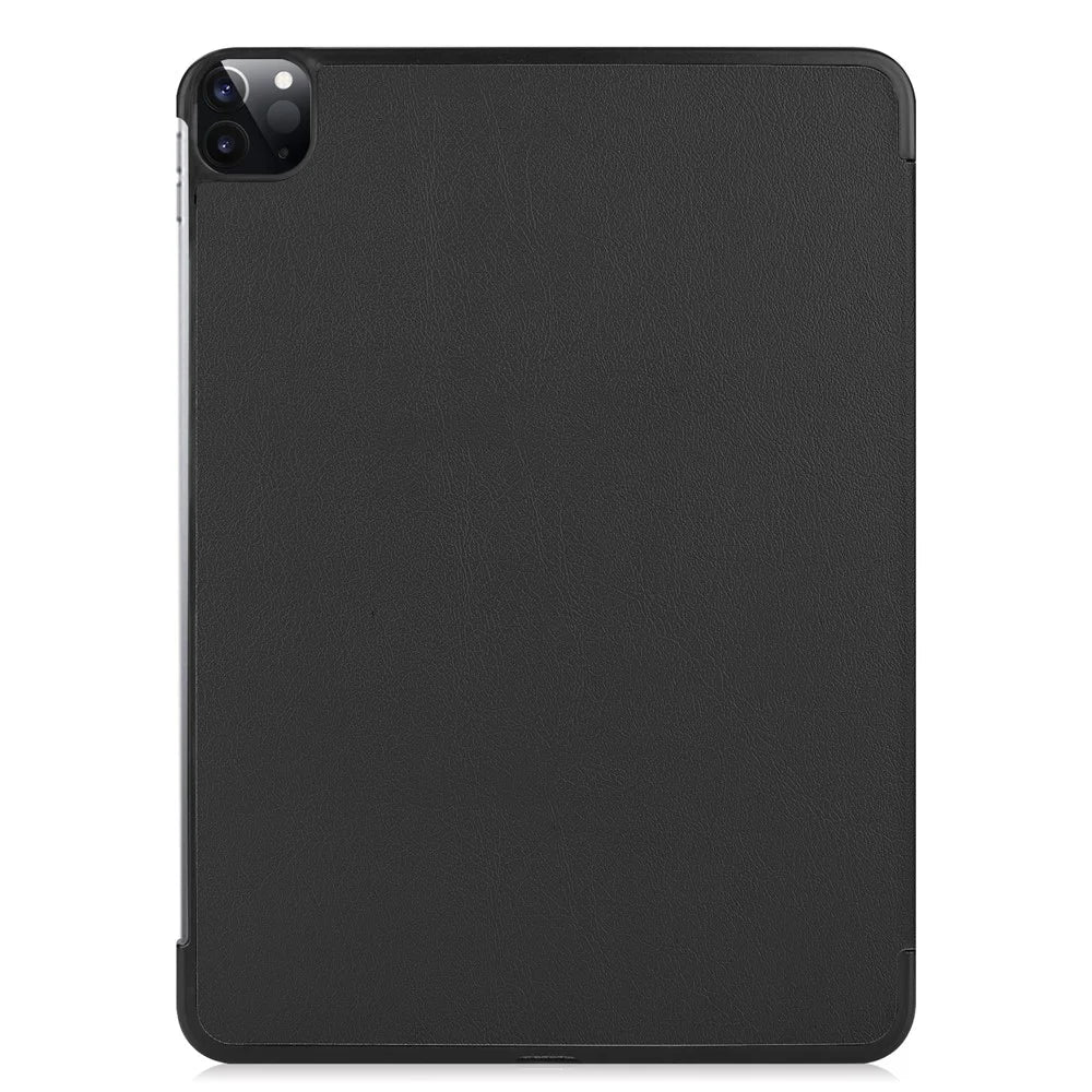 PU Leather Cover for iPad Pro 11-inch (2022) / (2021) / (2020) / (2018) Tri-Fold Stand Smart Case - Black - 2