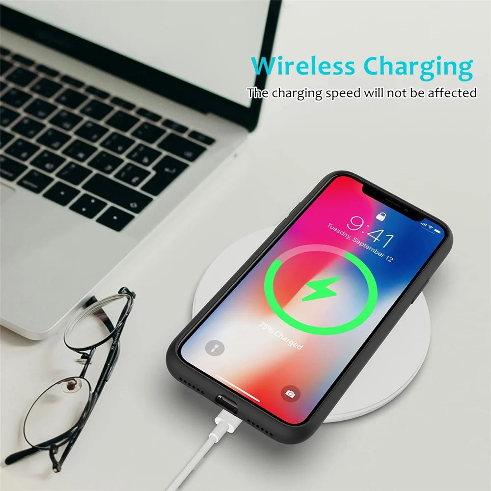 Edge Wrapped Liquid Silicone Case for iPhone XS Max 6.5 inch - Black - 5
