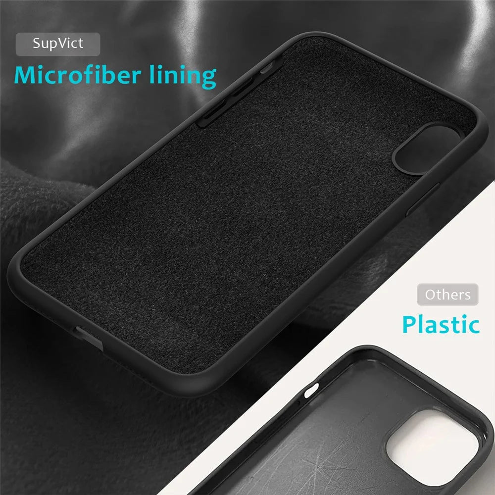 Edge Wrapped Liquid Silicone Case for iPhone XS Max 6.5 inch - Black - 7