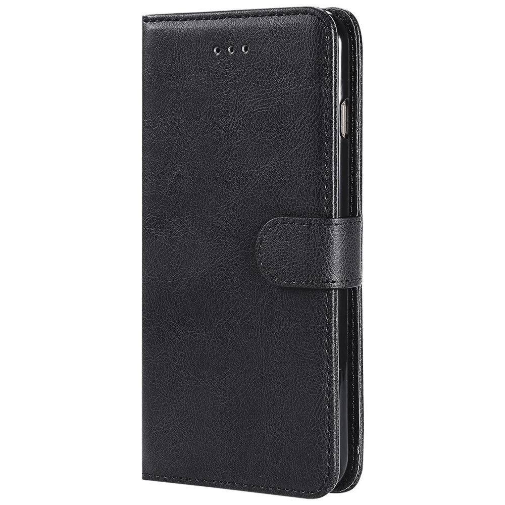 For iPhone 8 Plus / 7 Plus / 6 Plus Case 2 in 1 Detachable Magnetic Leather Wallet Mobile Cover with Strap - Black - 2