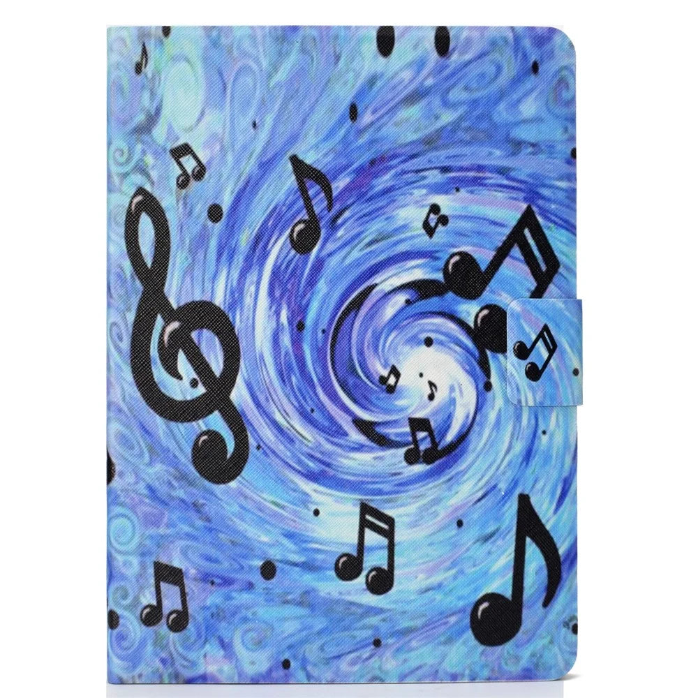 Patterned PU Leather Stand Cover for iPad 9.7-inch (2018)/9.7-inch (2017)/Air 2/Air - Music Notes - 2