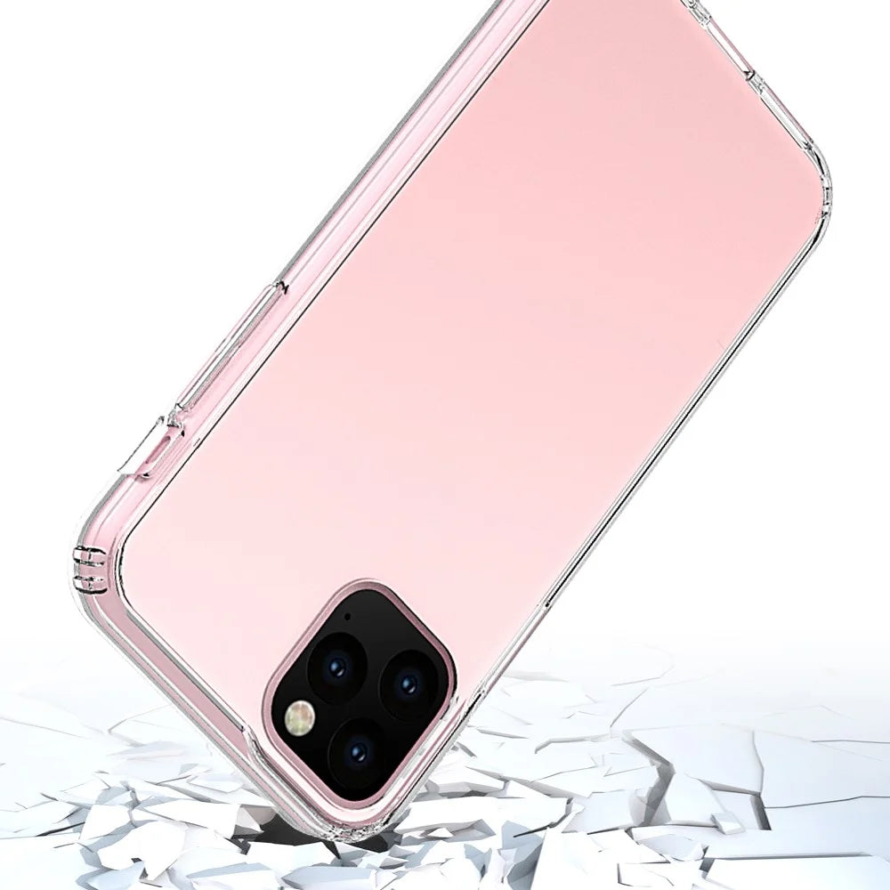 50Pcs/Pack Clear Acrylic + TPU Hybrid Back Case for iPhone 11 Pro 5.8 inch (2019)- Transparent - 2