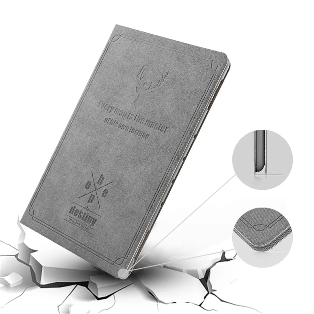 Deer Pattern PU Leather PC Stand Tablet Cover Shell for iPad 9.7-inch (2018) - Grey - 4