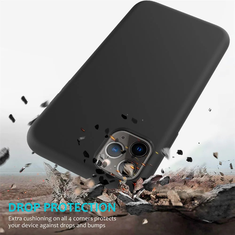 For iPhone 11 Pro Max 6.5 inch (2019) Soft Liquid Silicone Phone Casing - Black - 3