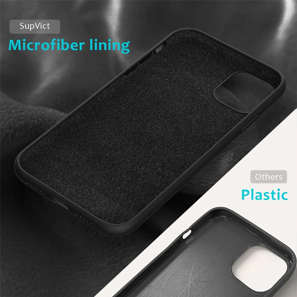 For iPhone 11 Pro 5.8 inch (2019) Soft Liquid Silicone Phone Back Shockproof Smartphone Cover - Black - 7