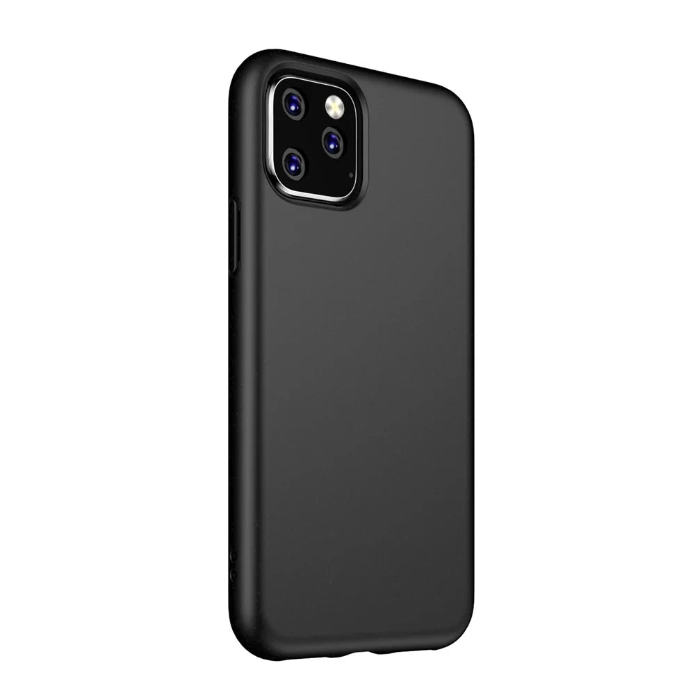 For iPhone 11 6.1 inch (2019) Starry Sky Series Wheat Straw Degradable Case Matte Texture Flexible TPU Protective Cover - Black - 3
