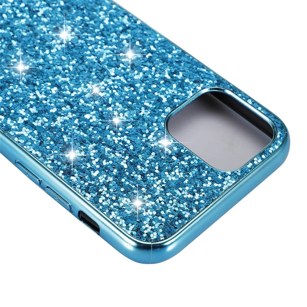 Glittering Sequins Electroplating TPU+PC Phone Shell for iPhone 11 Pro Max 6.5 inch (2019) - Cyan - 5