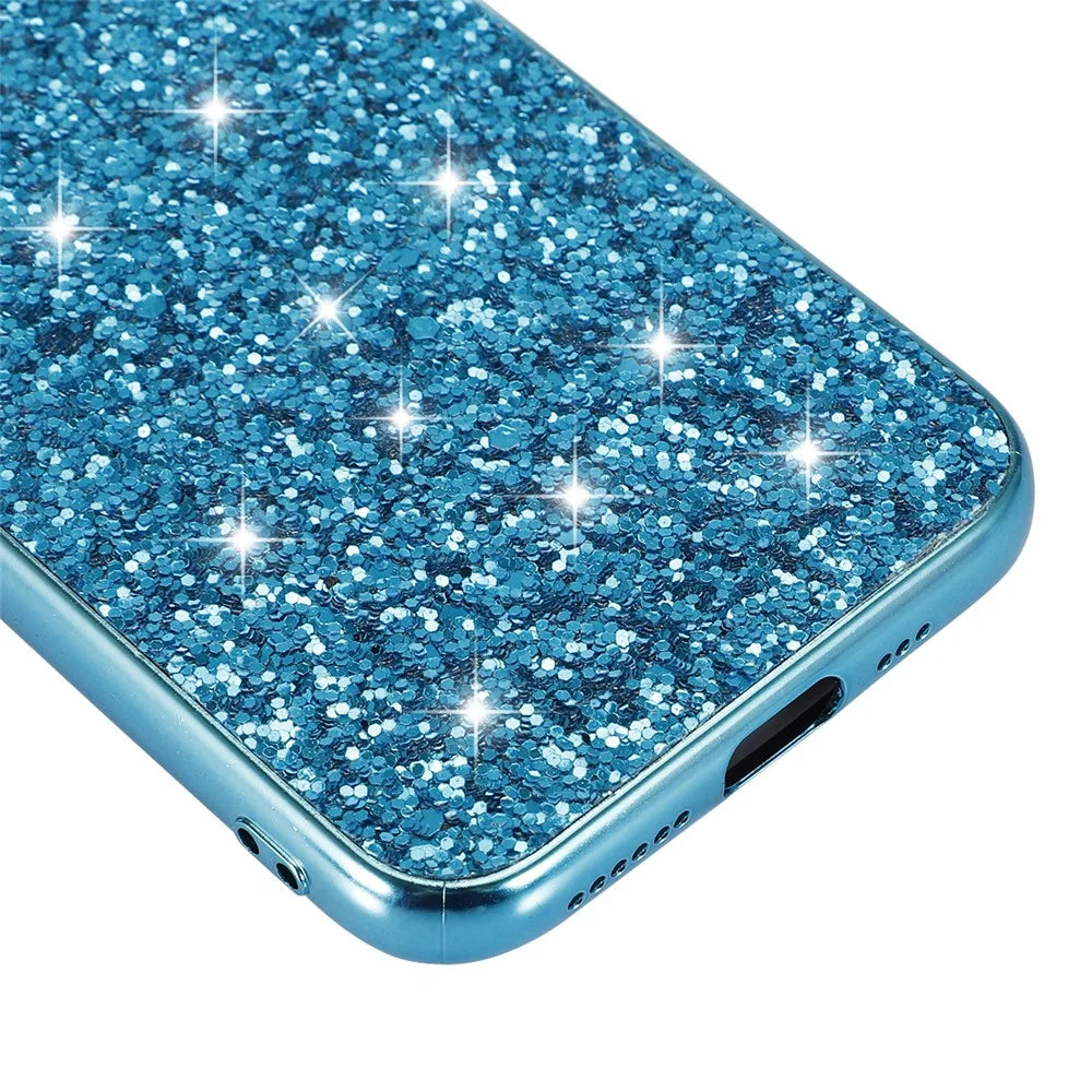 Glittering Sequins Electroplating TPU+PC Phone Shell for iPhone 11 Pro Max 6.5 inch (2019) - Cyan - 6