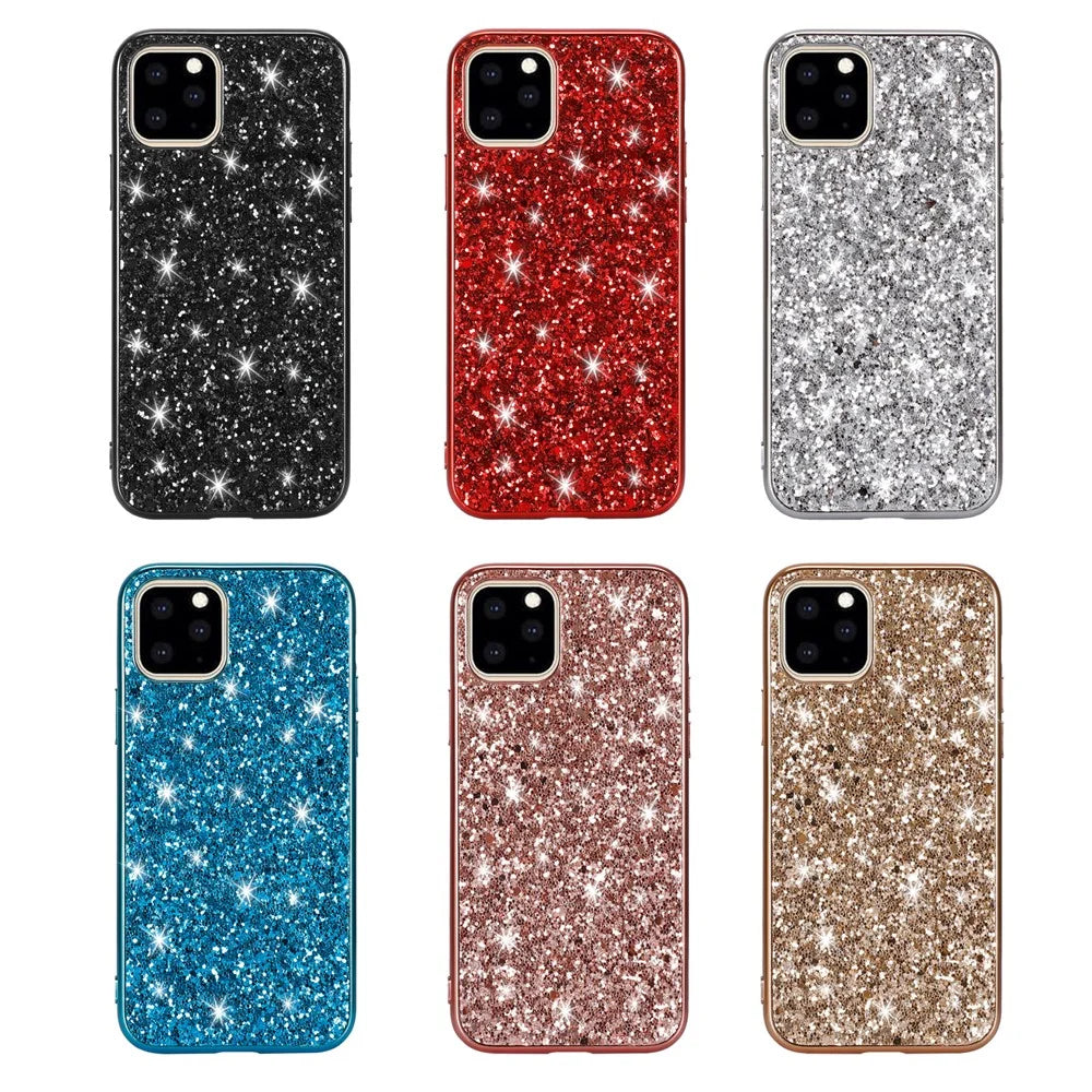 Glittering Sequins Electroplating TPU+PC Phone Shell for iPhone 11 Pro Max 6.5 inch (2019) - Cyan - 7