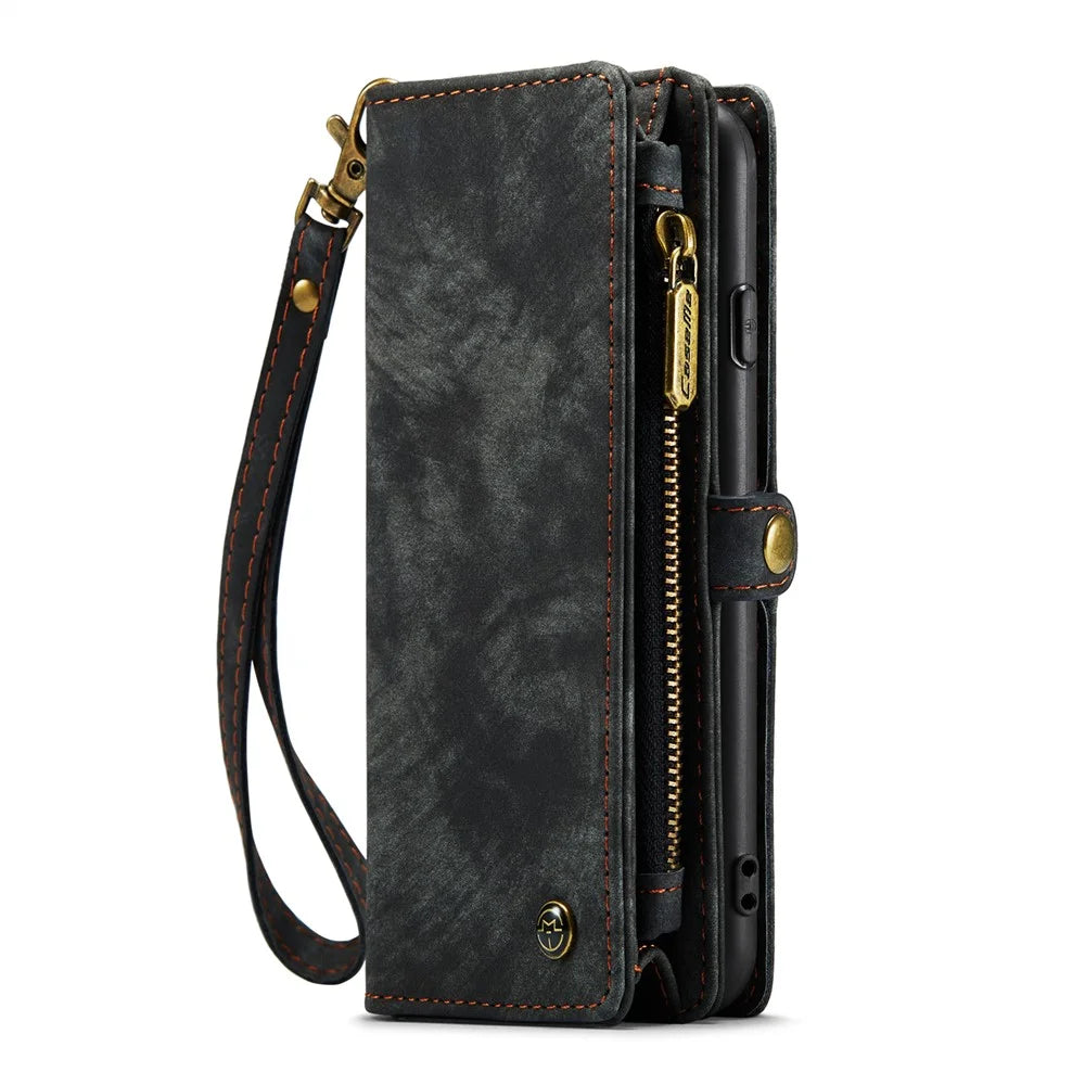 CASEME 008 Series PU Leather 2-in-1 Detachable Stand Magnetic Wallet Phone Case for iPhone 11 Pro 5.8 inch (2019) - Black - 2