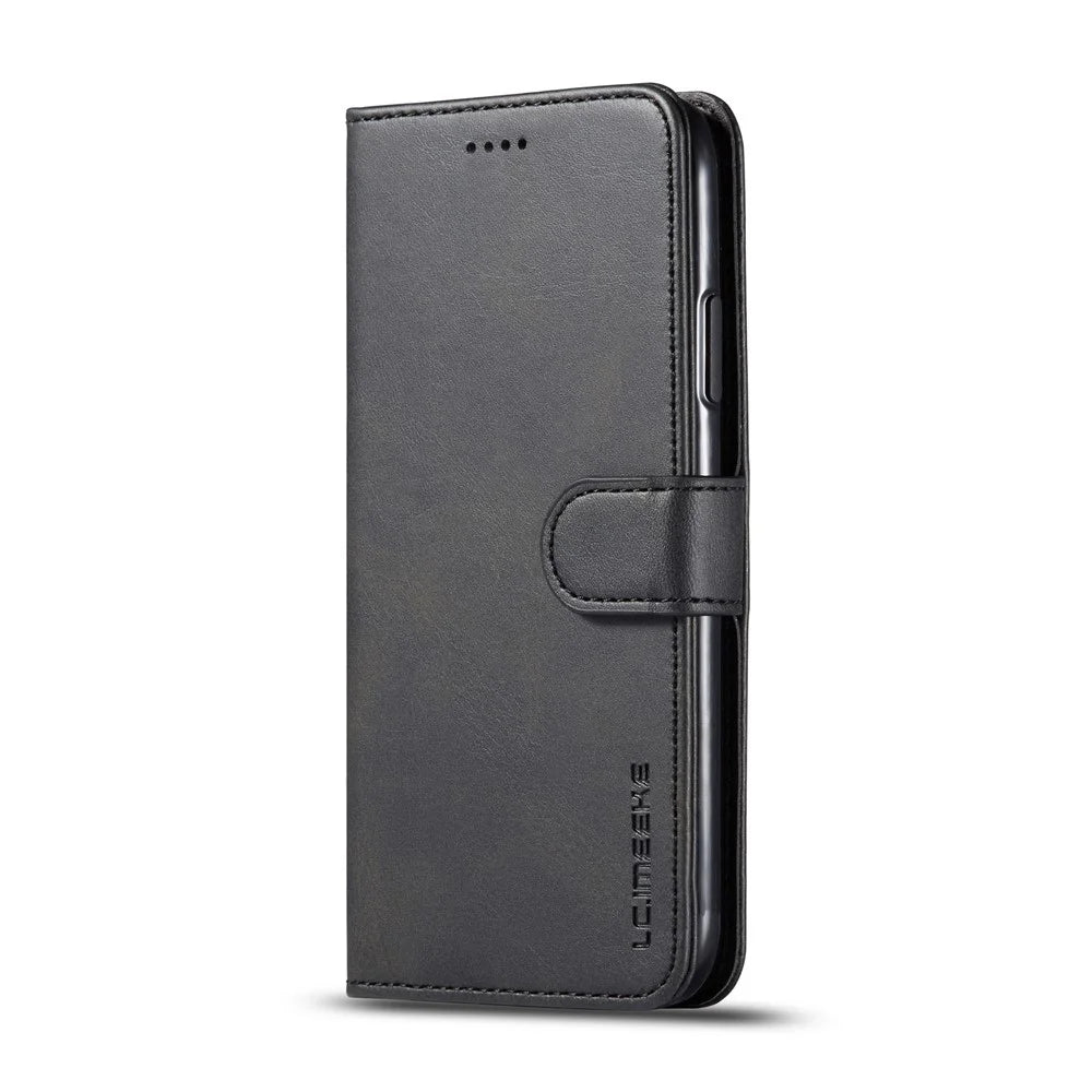 LC.imeeke PU Leather Protective Flip Wallet Case for iPhone 11 6.1-inch (2019) with Adjustable Foldable Stand Design - Black - 2