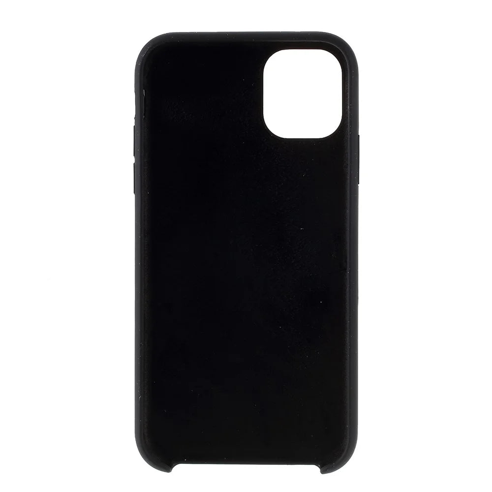 For iPhone 11 6.1 inch (2019) Solid Silicone Cell Phone Cover Casing - Black - 4