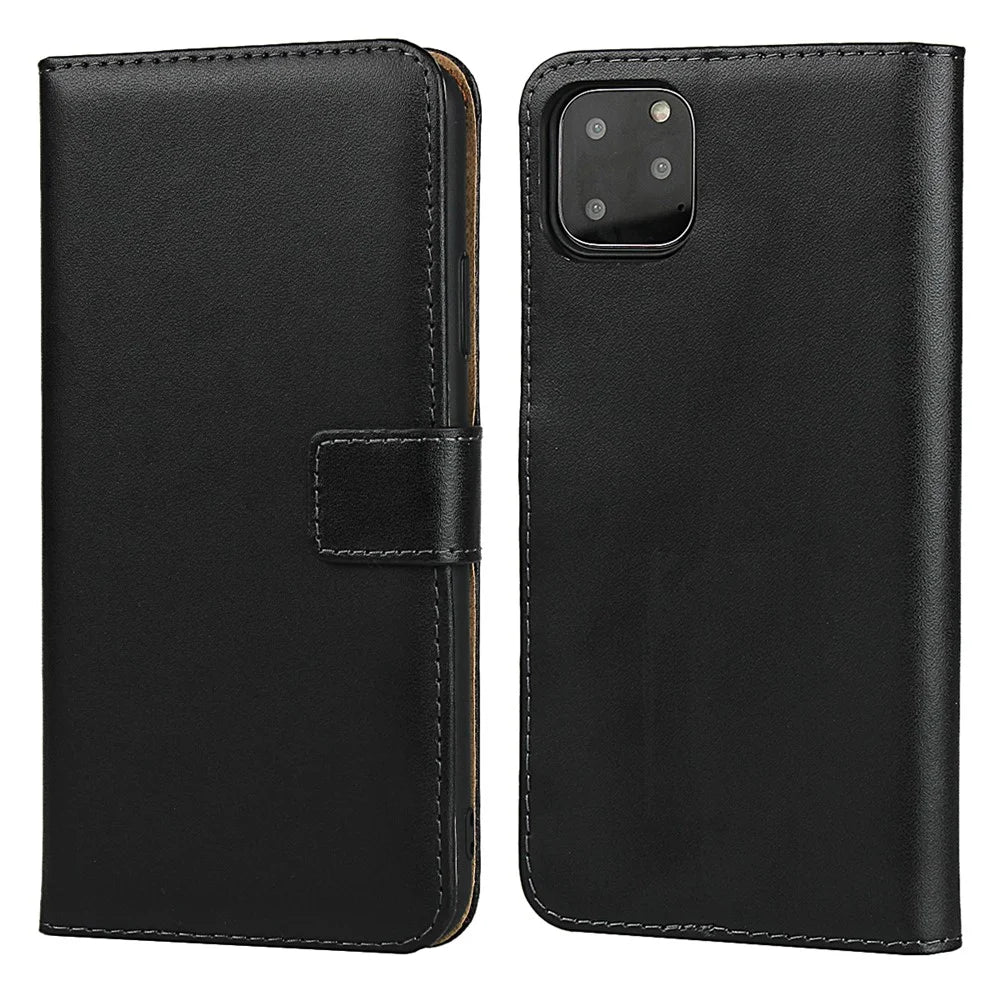 Genuine Leather Wallet Stand Phone Cover for iPhone 11 Pro Max 6.5-inch - 2