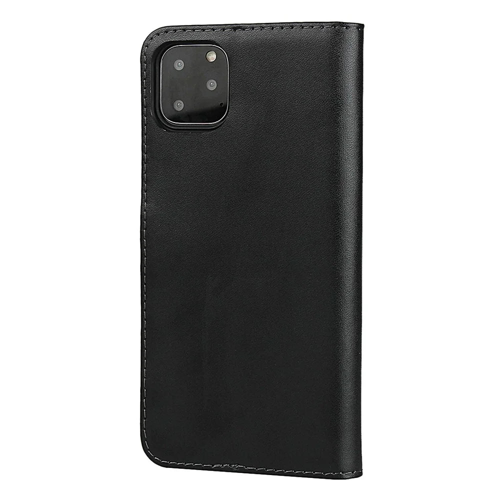 Folio Flip Anti-Scratch Genuine Leather Wallet Stand Phone Cover for iPhone 11 6.1-inch - 3