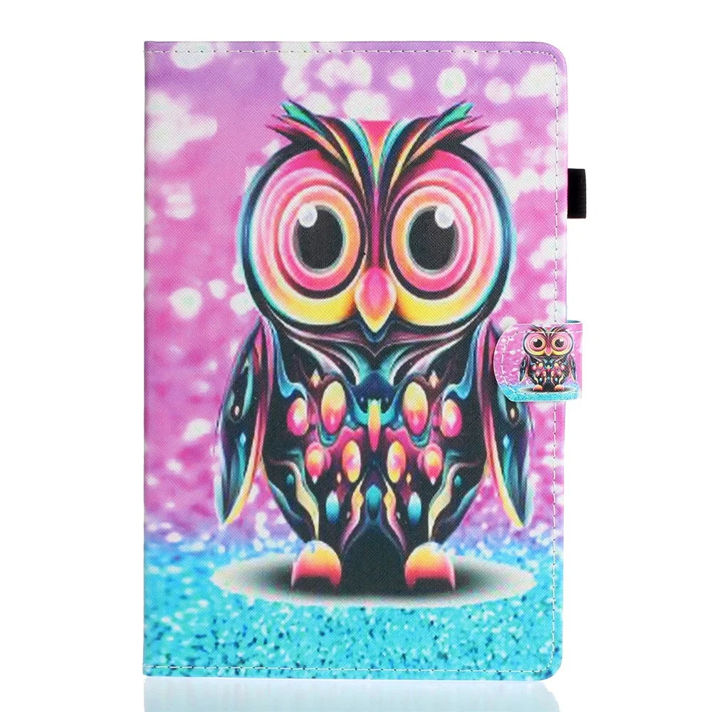 Printing PU Leather Stylish Tablet Casing for iPad 10.2 (2021)/(2020)/(2019) - Owl - 2