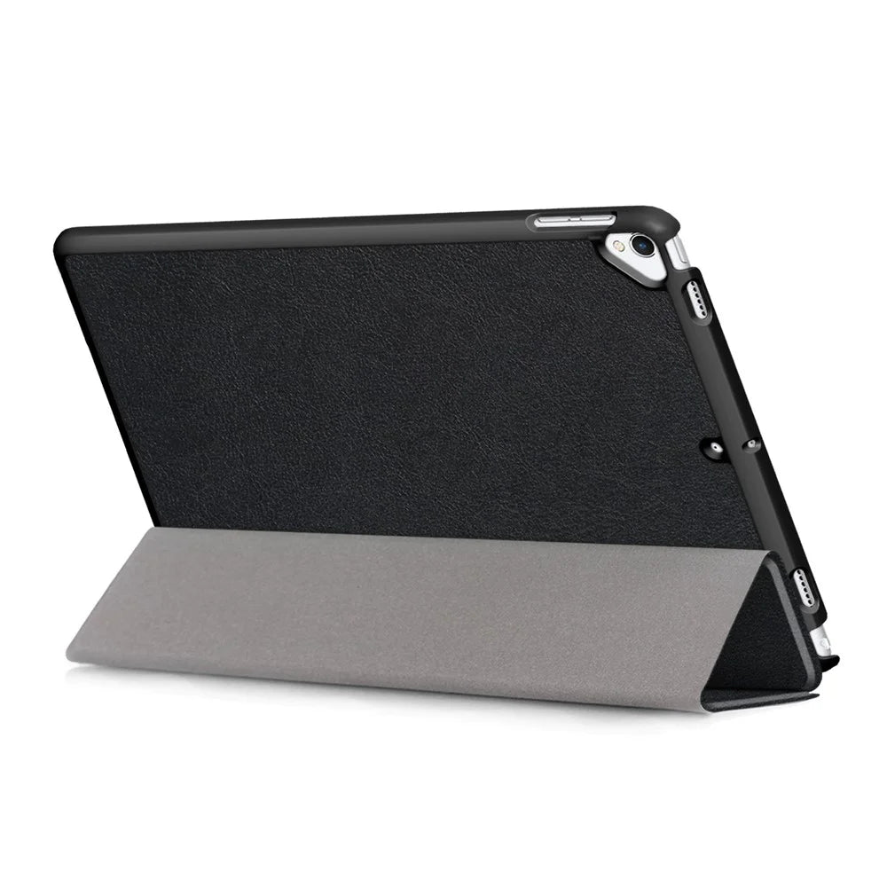 For iPad 10.2 (2021)/(2020)/(2019) Tri-fold Stand Leather Protective Tablet Cover Case - Black - 6
