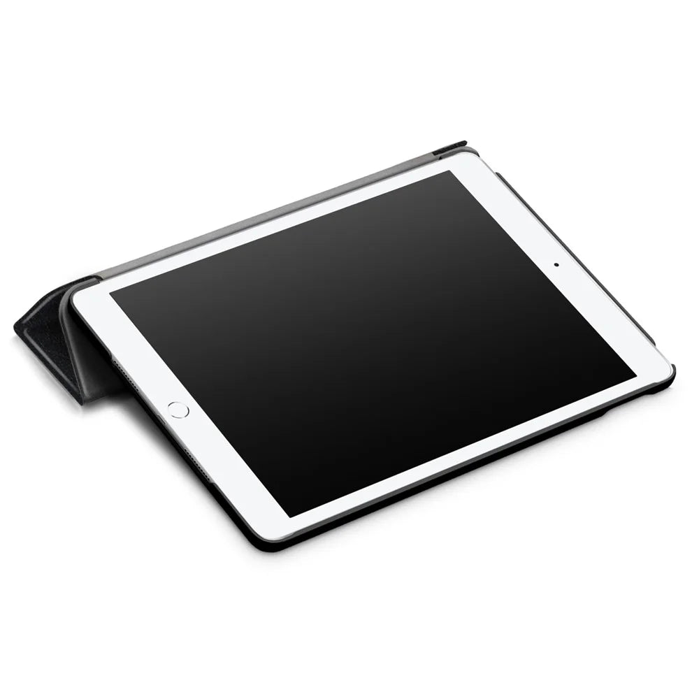 For iPad 10.2 (2021)/(2020)/(2019) Tri-fold Stand Leather Protective Tablet Cover Case - Black - 7