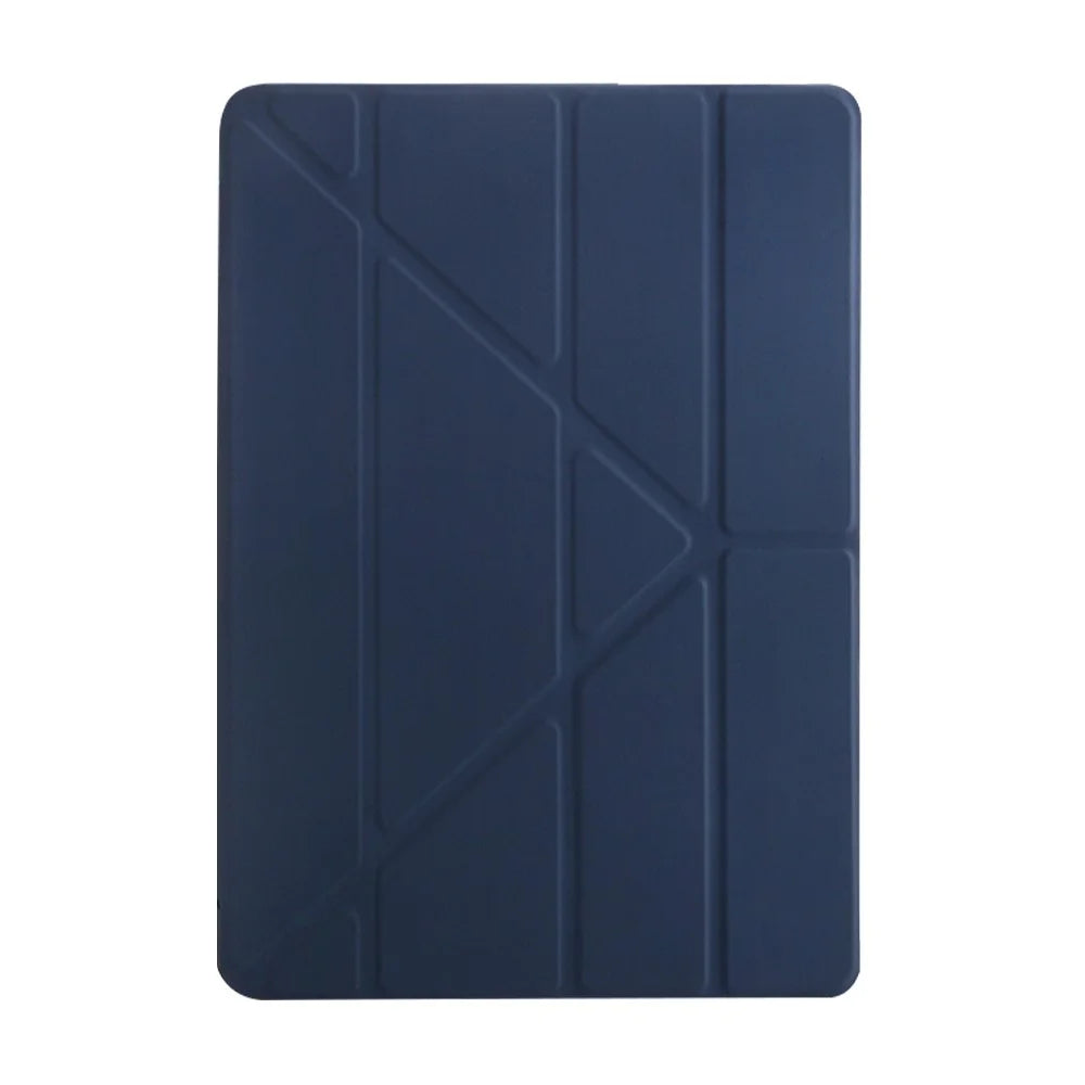 Leather Case for iPad 10.2 (2021) / (2020) / (2019) Origami Stand Tablet Protective Shell - Dark Blue - 3