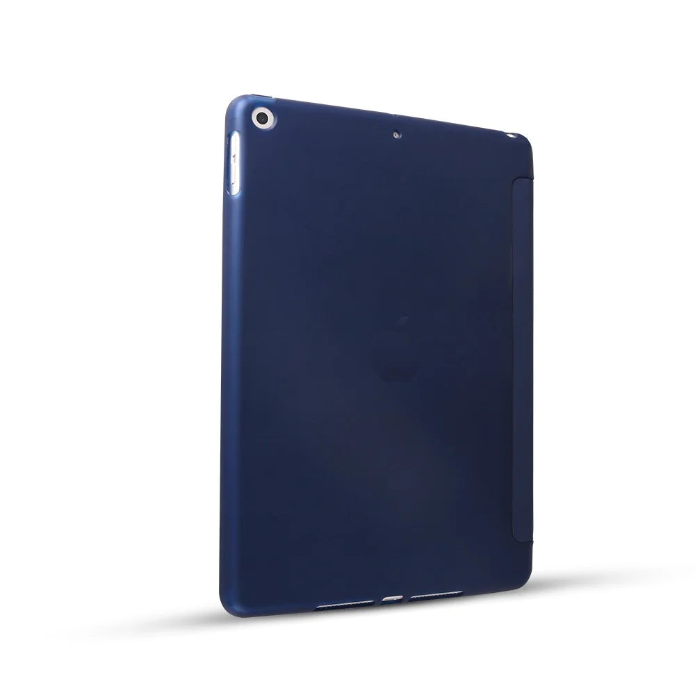 Leather Case for iPad 10.2 (2021) / (2020) / (2019) Origami Stand Tablet Protective Shell - Dark Blue - 4