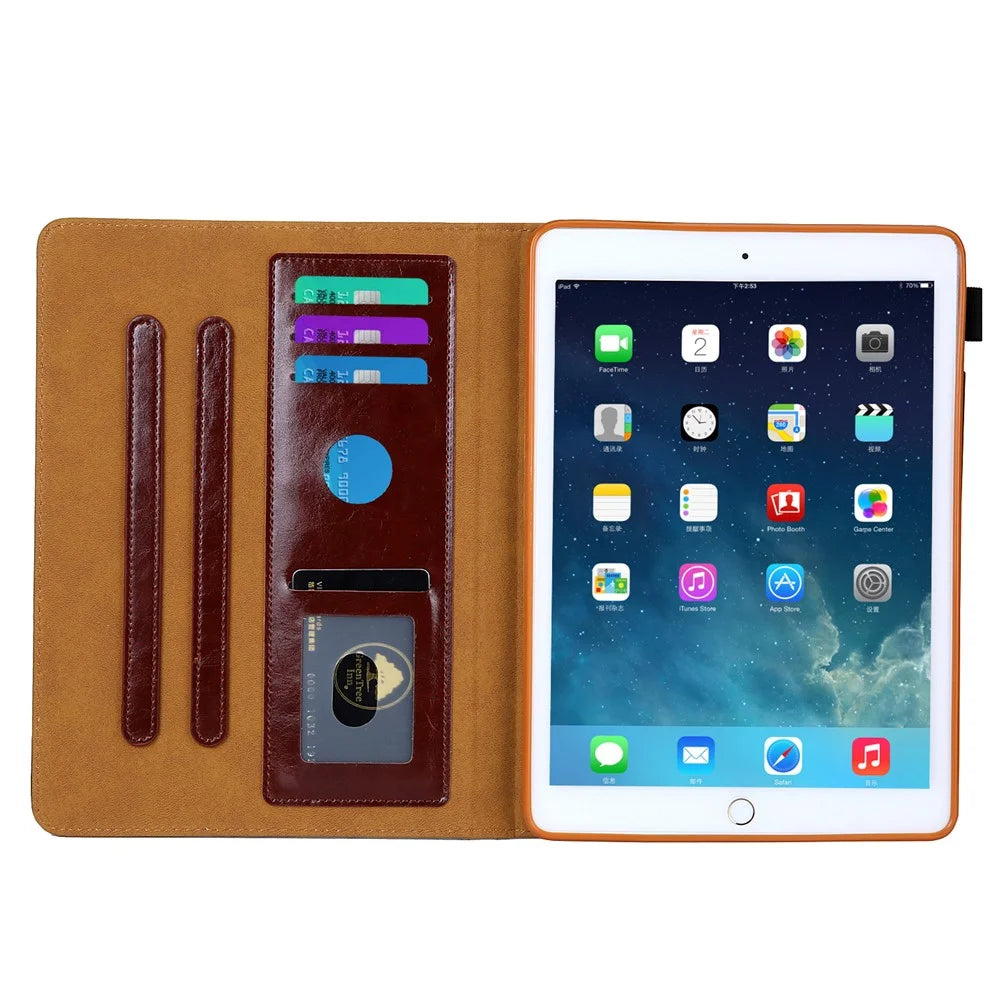 Crazy Horse Texture Stand Card Slots PU Leather Tablet Cover for iPad 10.2 (2021)/(2020)/(2019) / iPad Pro 10.5-inch (2017) / iPad Air 10.5 inch (2019) - Brown - 5