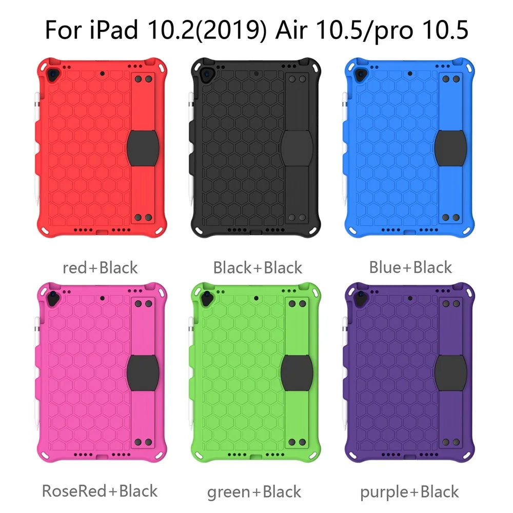 Honeycomb Texture EVA Tablet Combo Shell for iPad 10.2 (2021)/(2020)/(2019)/iPad Pro 10.5-inch (2017)/iPad Air 10.5 inch (2019) - Black - 6