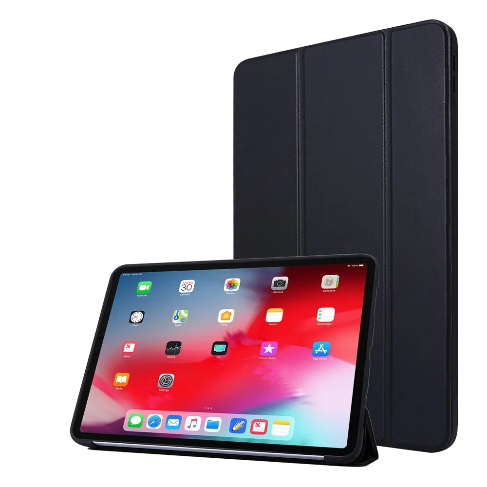 Tri-fold Smart Folio Leather Tablet Cover for iPad Pro 11-inch (2020) / (2022) / (2021) - Black - 1