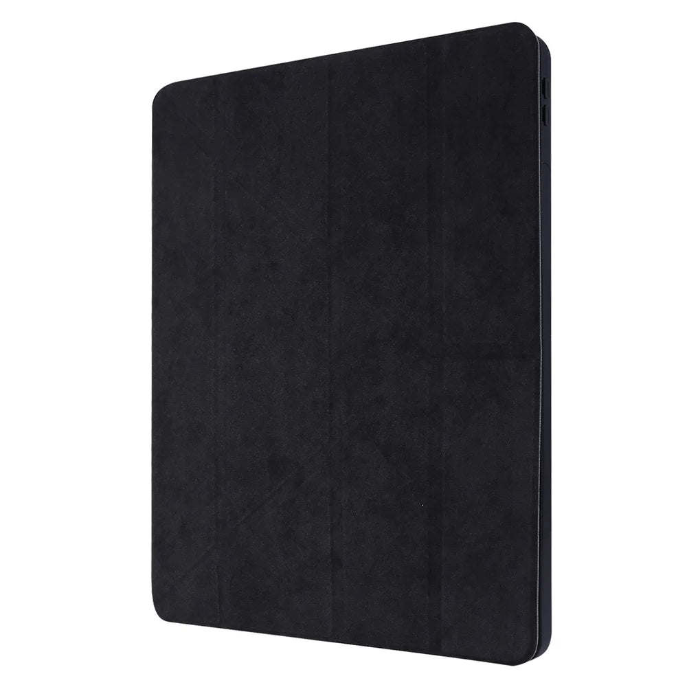 Retro Style Origami Smart Leather Stand Tablet Case for iPad Pro 12.9 (2022) (2021) (2020) - Black - 2