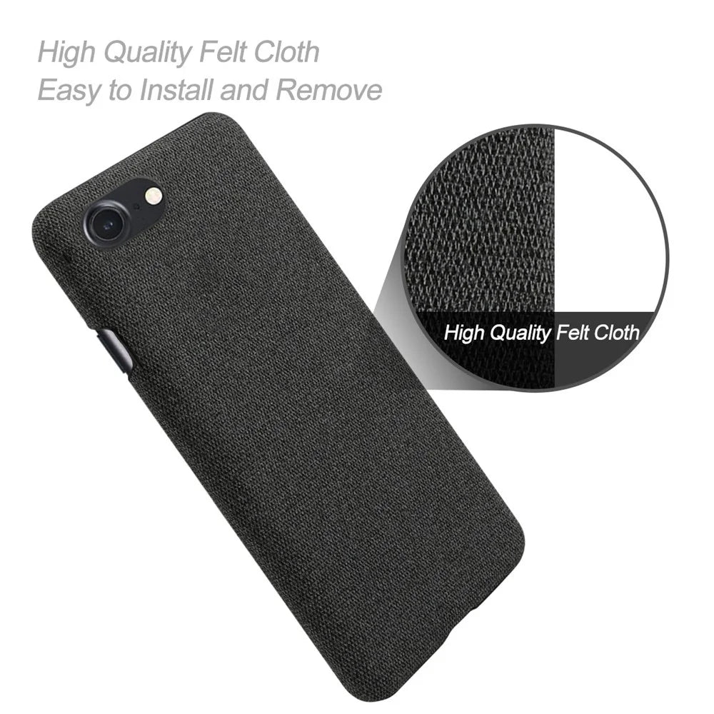 Cloth Texture Hard Plastic Case for iPhone SE (2020) / SE (2022) / 7 / 8 4.7 inch - Black - 4