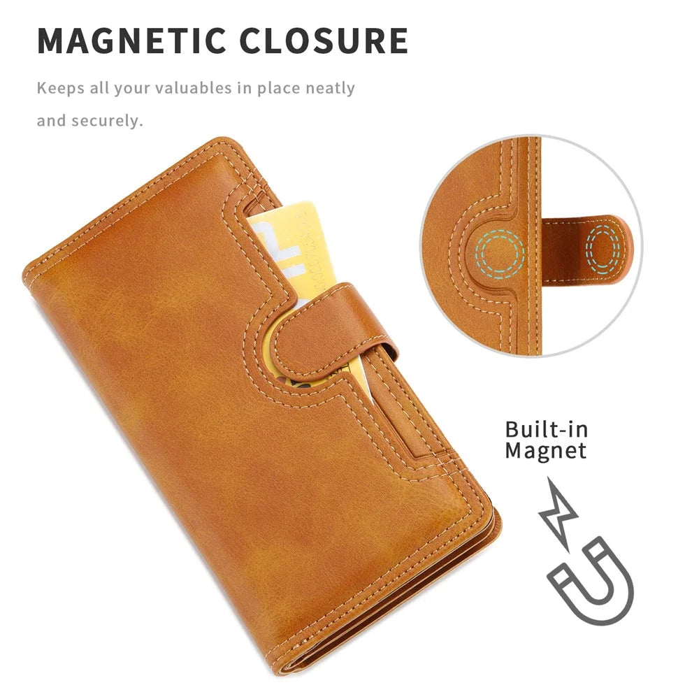 Shockproof Split Leather Phone Cover Cellphone Protection Case With Multiple Card Slots for iPhone 8 / 7 / SE (2022)/SE (2020) - Brown - 4