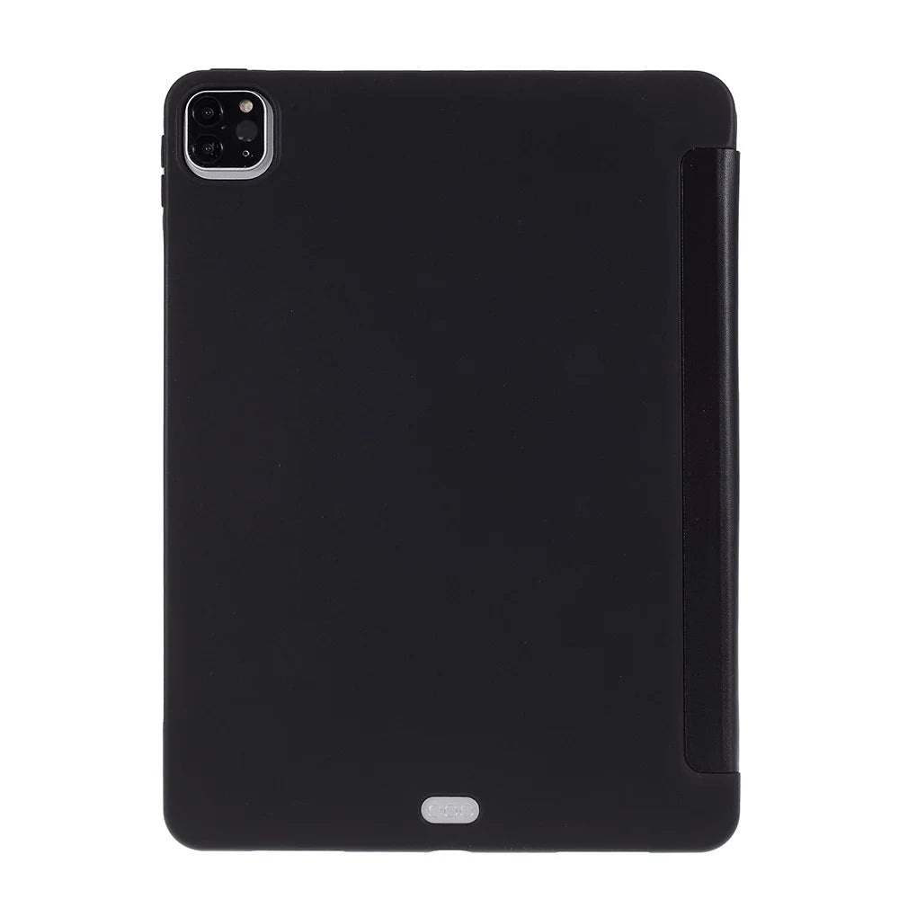 For iPad Pro 11-inch (2022) / (2021) / (2020) Tri-fold Leather Stand Case - Black - 7