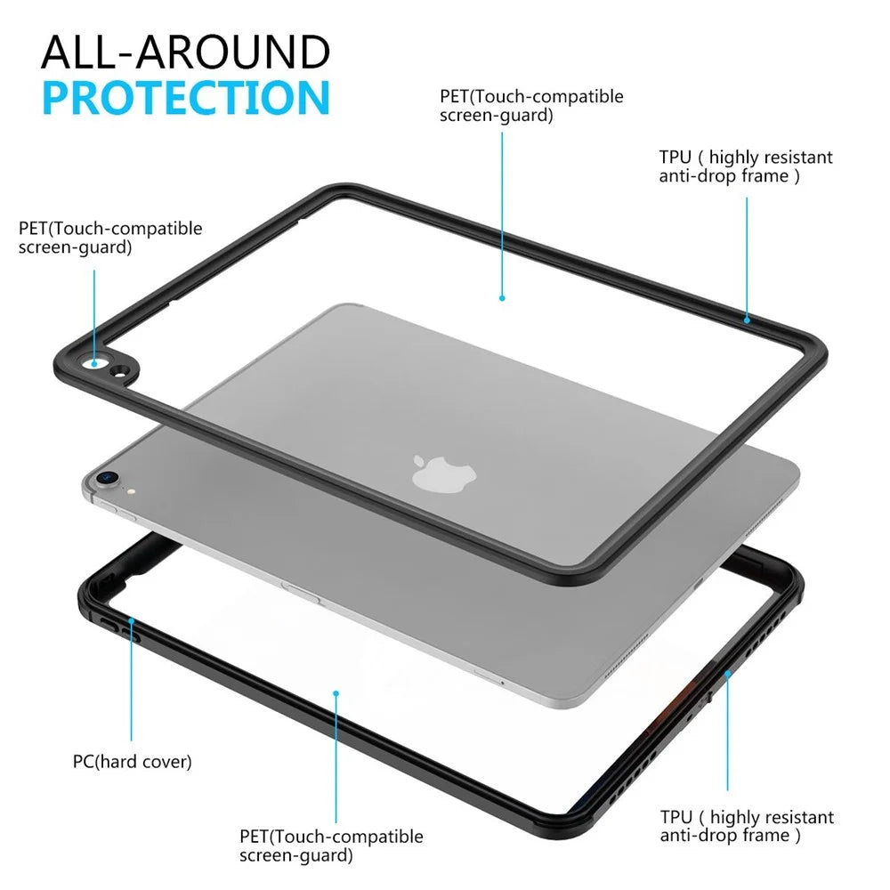 IP68 Waterproof Drop-proof Dust-proof Tablet Protective Cover for iPad Pro 12.9-inch (2018) - 6
