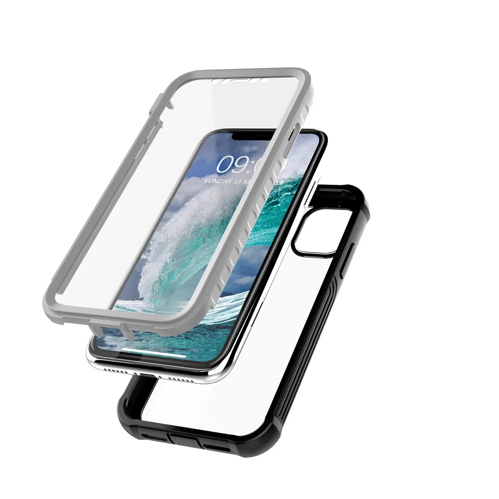 Drop-proof All-wrapped Plastic Phone Shell Built-in PET Screen Film for iPhone 11 Pro Max 6.5 inch - 5