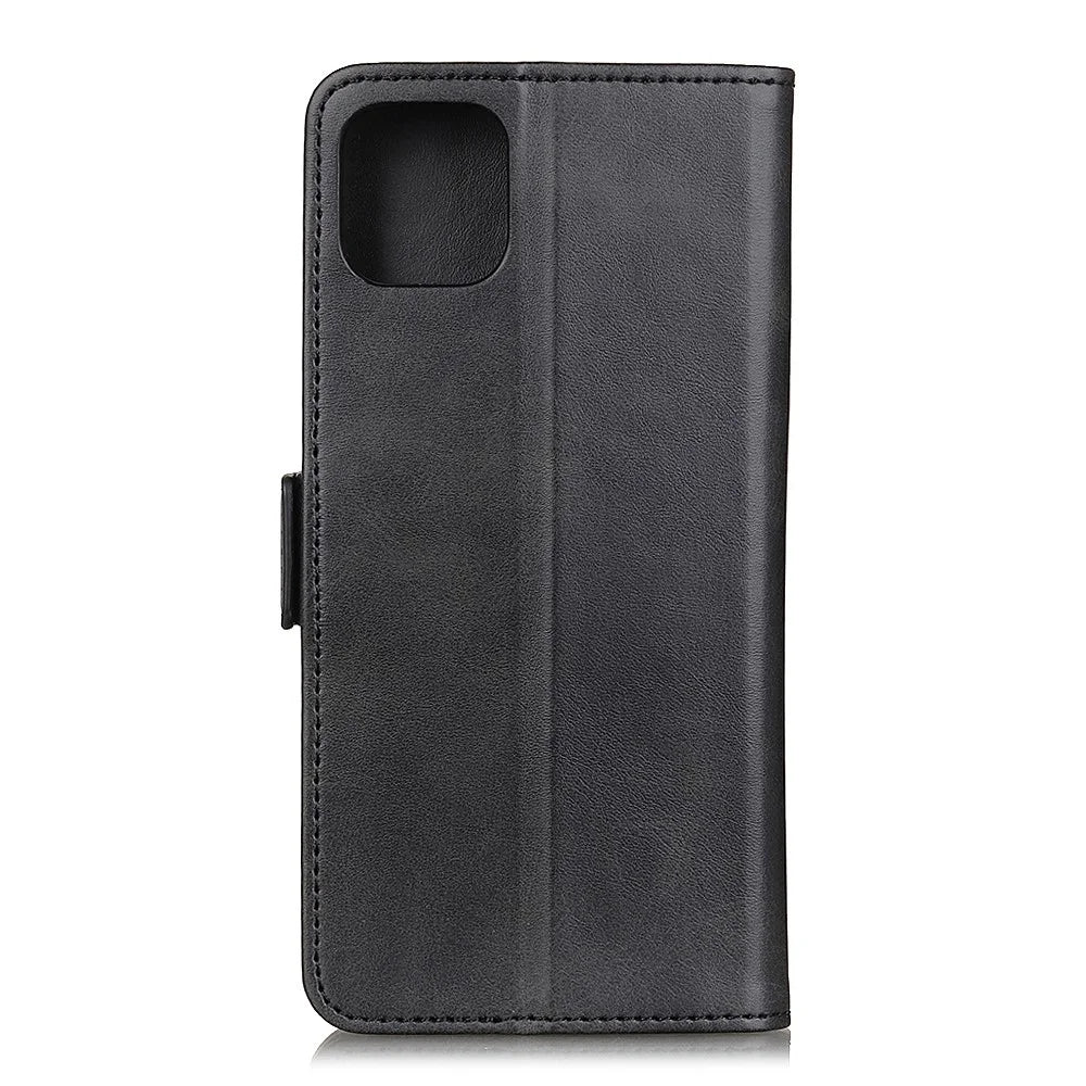 Magnetic Double Clasp Leather Cool Case for iPhone 12 mini - Black - 5