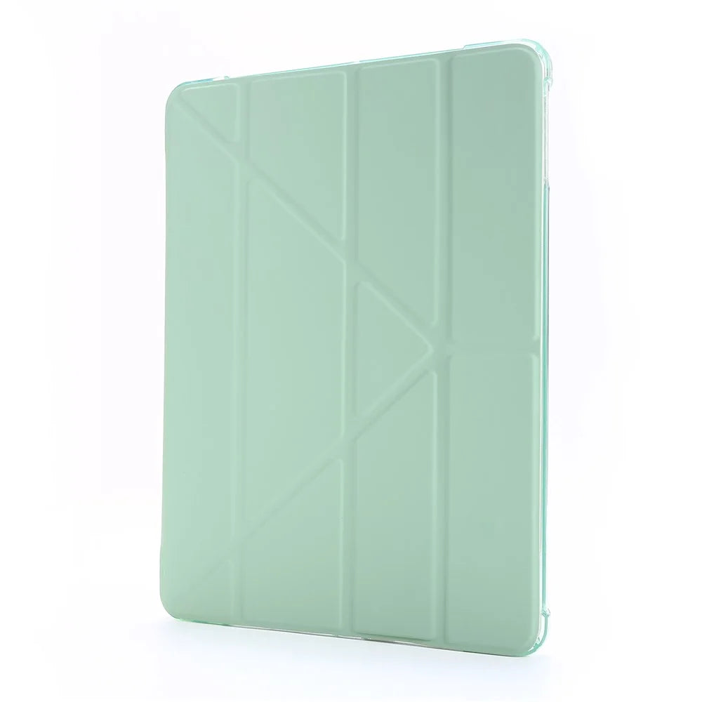 Deformable Stand Leather Smart Tablet Case for iPad 9.7-inch (2018) - Light Green - 2