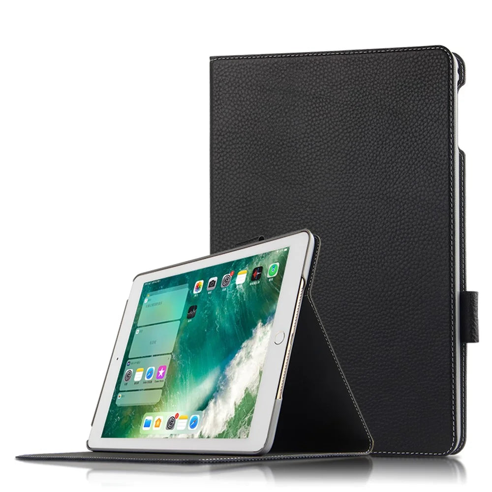 Top Layer Cowhide Leather Stand Case for iPad 9.7-inch (2018) - 6