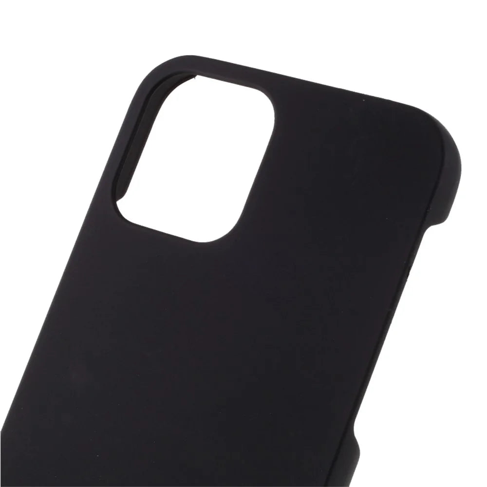 Rubberized Hard PC Case Protective Shell for iPhone 12 - Black - 4