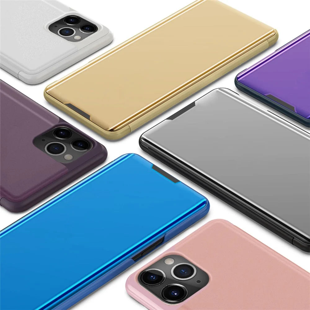 For iPhone 12 Pro Max Flip Leather Cover with Stand Full Body Protective Phone Case - Gold - 6
