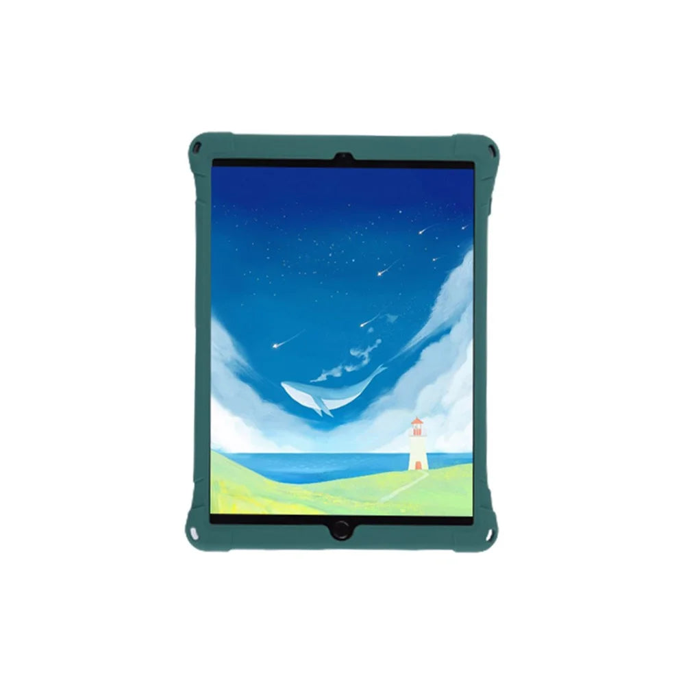Kickstand PC Soft Silicone Case with Hanging Rope for iPad 10.2 (2021)/(2020)/(2019)/Air 10.5 inch (2019) - Green - 5