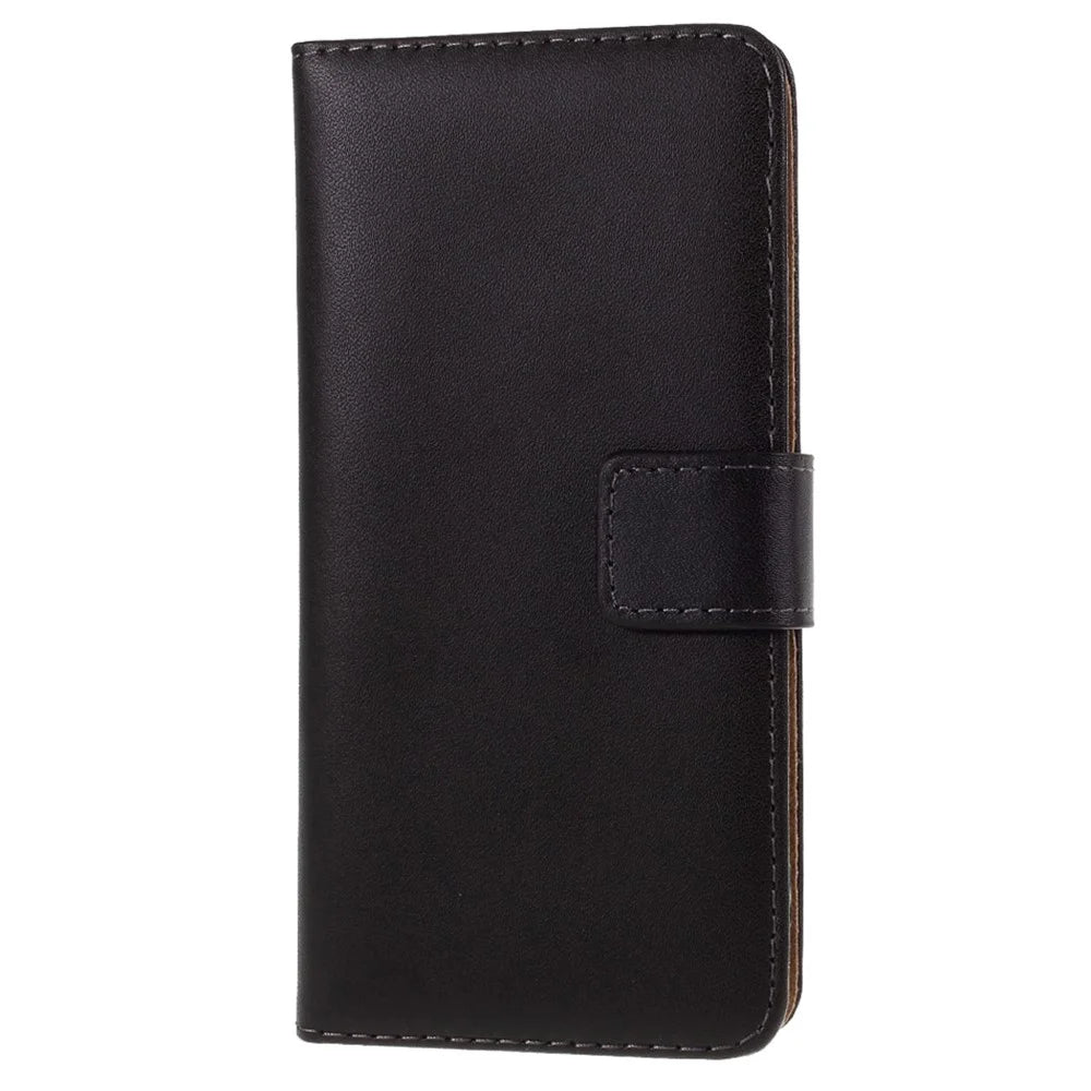 Drop-Resistant Split Leather with Stand Wallet Shell for iPhone 6/6s 4.7-inch Phone Accessory - Black - 2