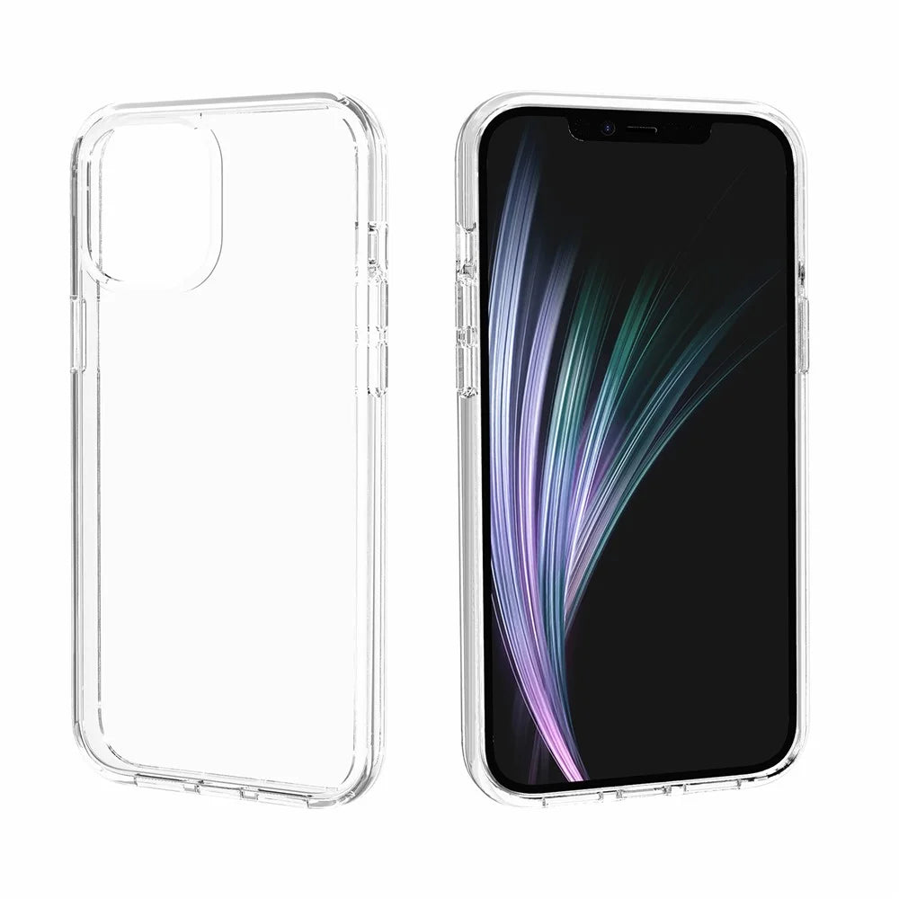 Anti-Fingerprint Clear PC+TPU Hybrid Phone Case for iPhone 12 mini - Transparent - 4