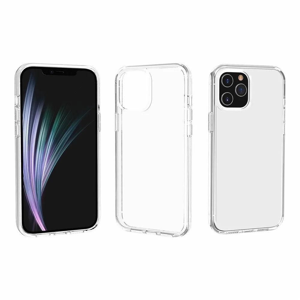 Anti-Fingerprint Clear PC+TPU Hybrid Phone Cover for iPhone 12 Pro Max 6.7 inch - Transparent - 2