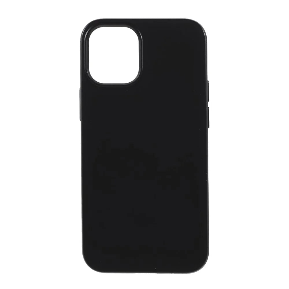 For iPhone 12 mini 5.4 inch Starry Sky Series Biodegradable Case Eco-Friendly Wheat Straw TPU Matte Phone Cover - Black - 1