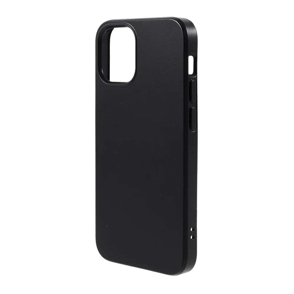 For iPhone 12 mini 5.4 inch Starry Sky Series Biodegradable Case Eco-Friendly Wheat Straw TPU Matte Phone Cover - Black - 2