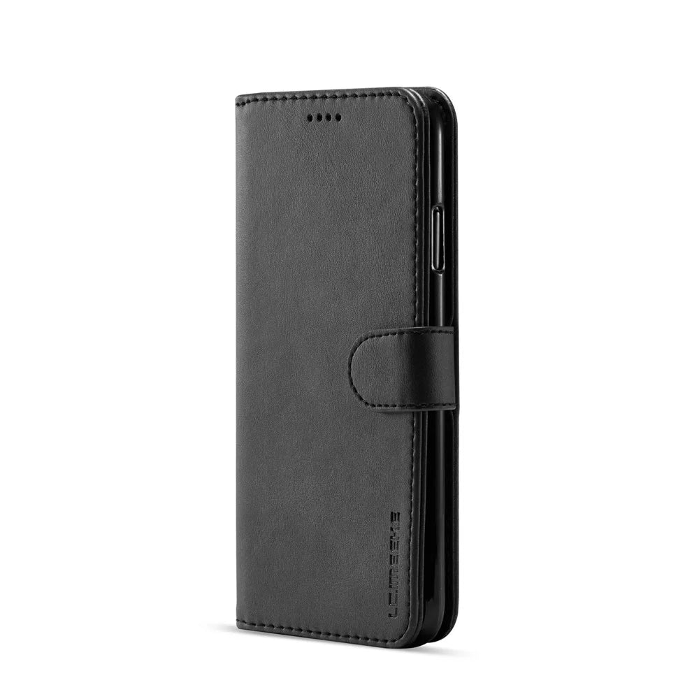 LC.IMEEKE Leather Wallet Case for iPhone XR 6.1 inch - Black - 2