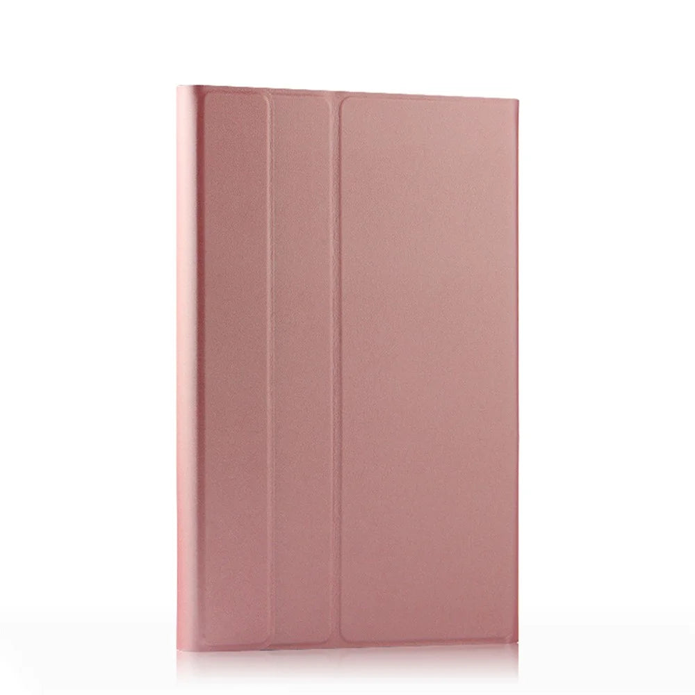 For iPad mini (2019) 7.9 inch / mini 4 Leather Stand Tablet Case with Detachable Magnetic Wireless Keyboard (Without Touchpad) - Rose Gold - 2