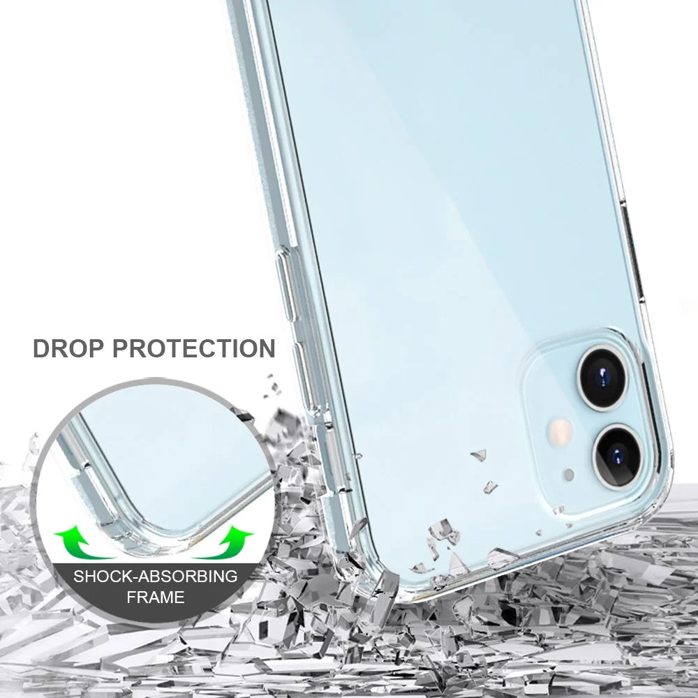 Anti-scratch Acrylic + TPU Hybrid Clear Mobile Phone Case for iPhone 12 mini - 5